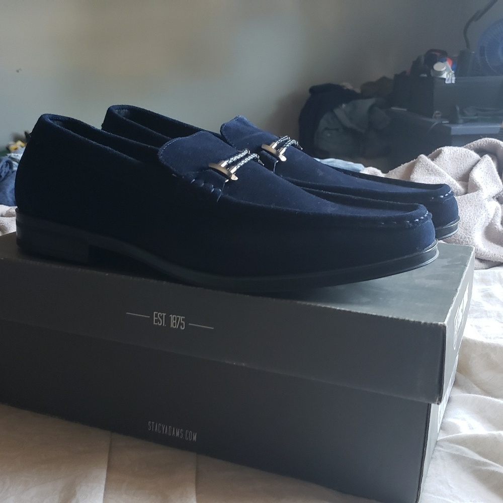 Stacy Adam's Navy Blue Dress Loafers